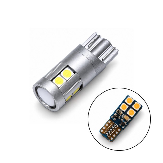 D38_8晶 T10 LED (紅光) ※汽機