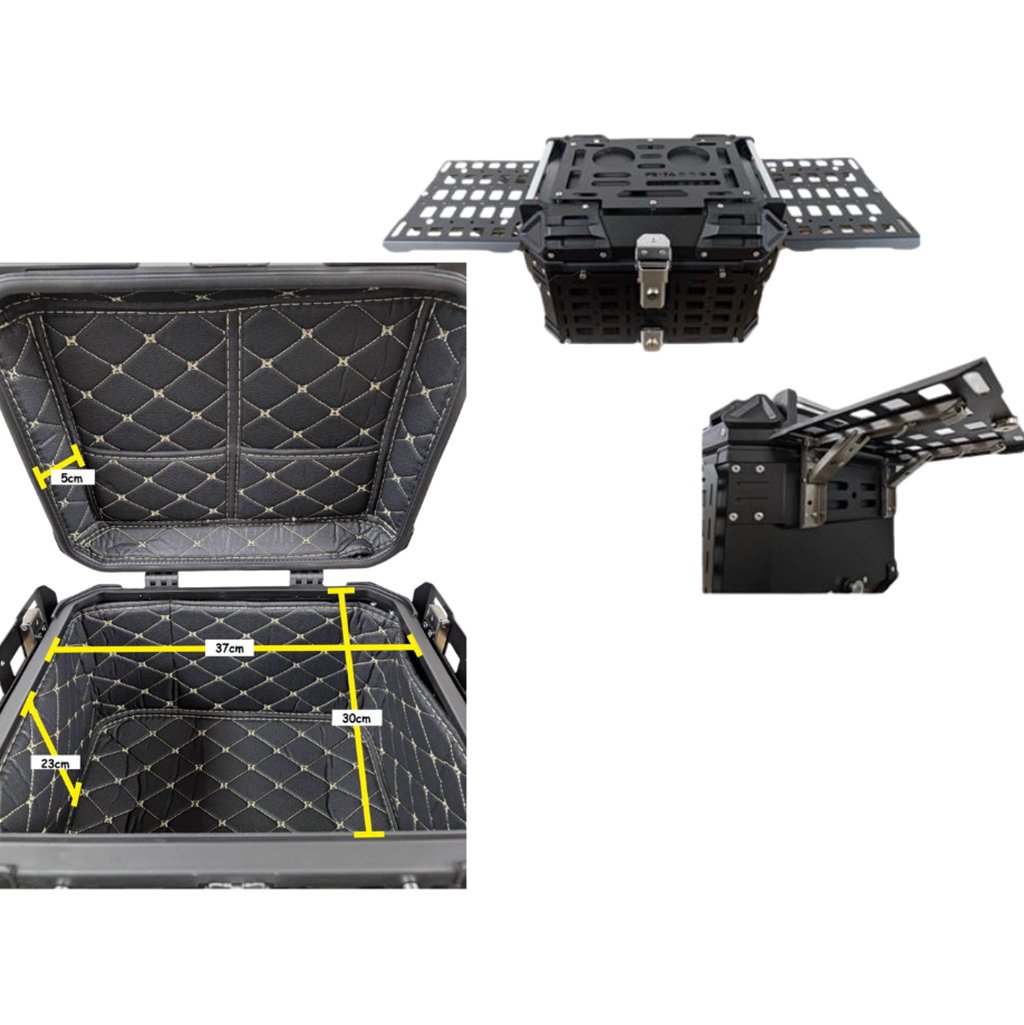 E30-6A_45L鋁合金置物箱(黑)裝甲款